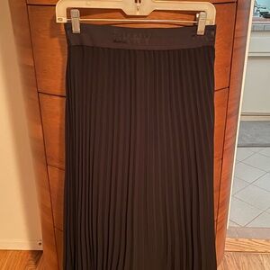DKNY pleated midi skirt black